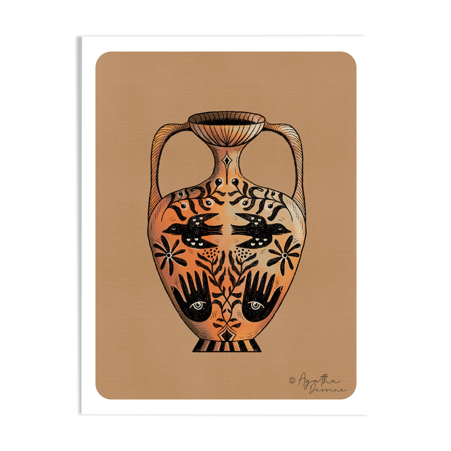 Illustration " Vase bird" A4