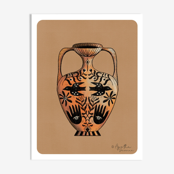 Illustration " Vase bird " A4