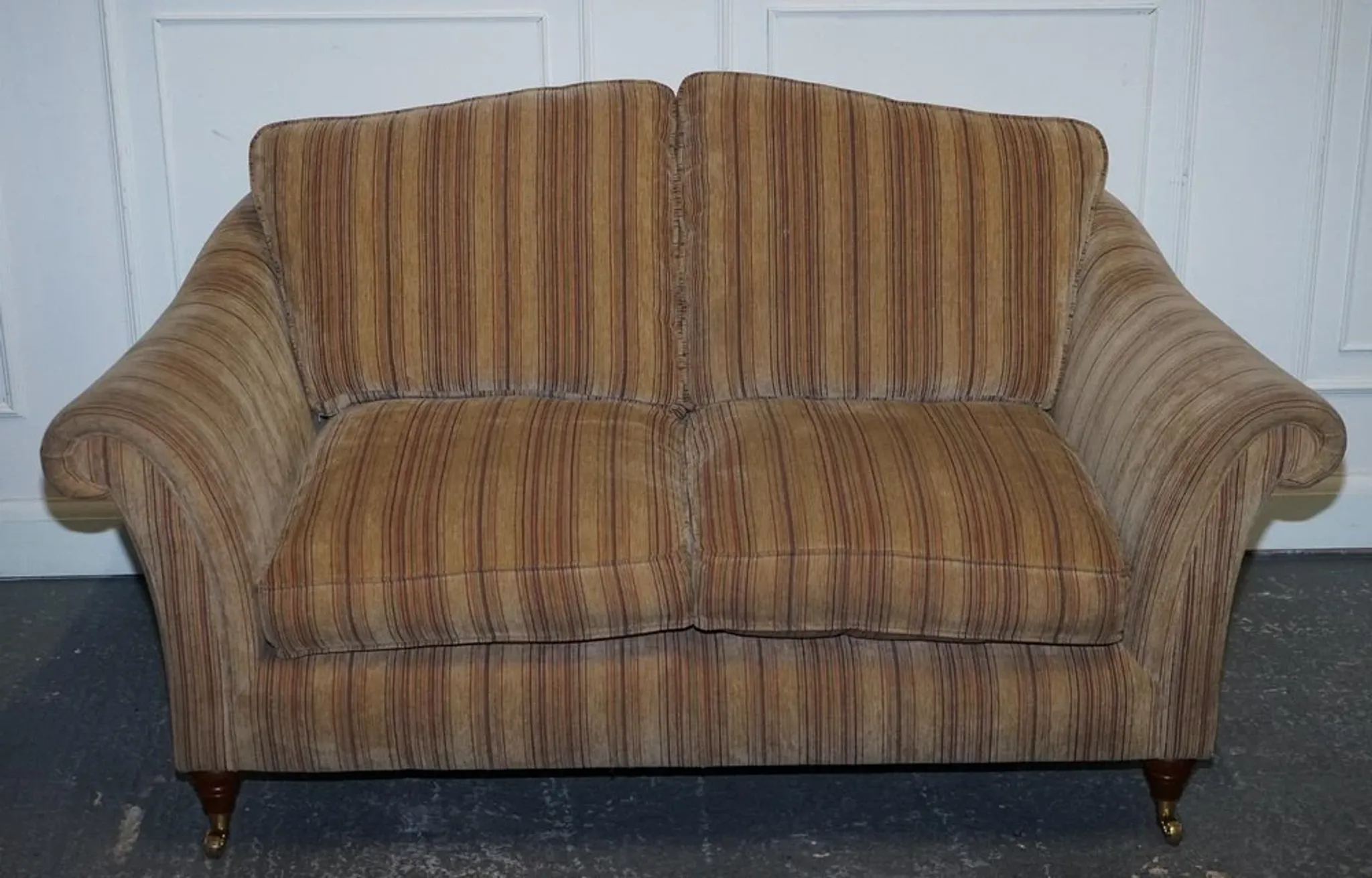 Westbury Vintage 2-Seater Sofa with Castor Feet by Parker Knoll