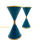 Angelo Lelii, two 'Clessidra' table lamps, Arredoluce, Milan Italy, 1960