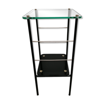 Sellette glass and metal