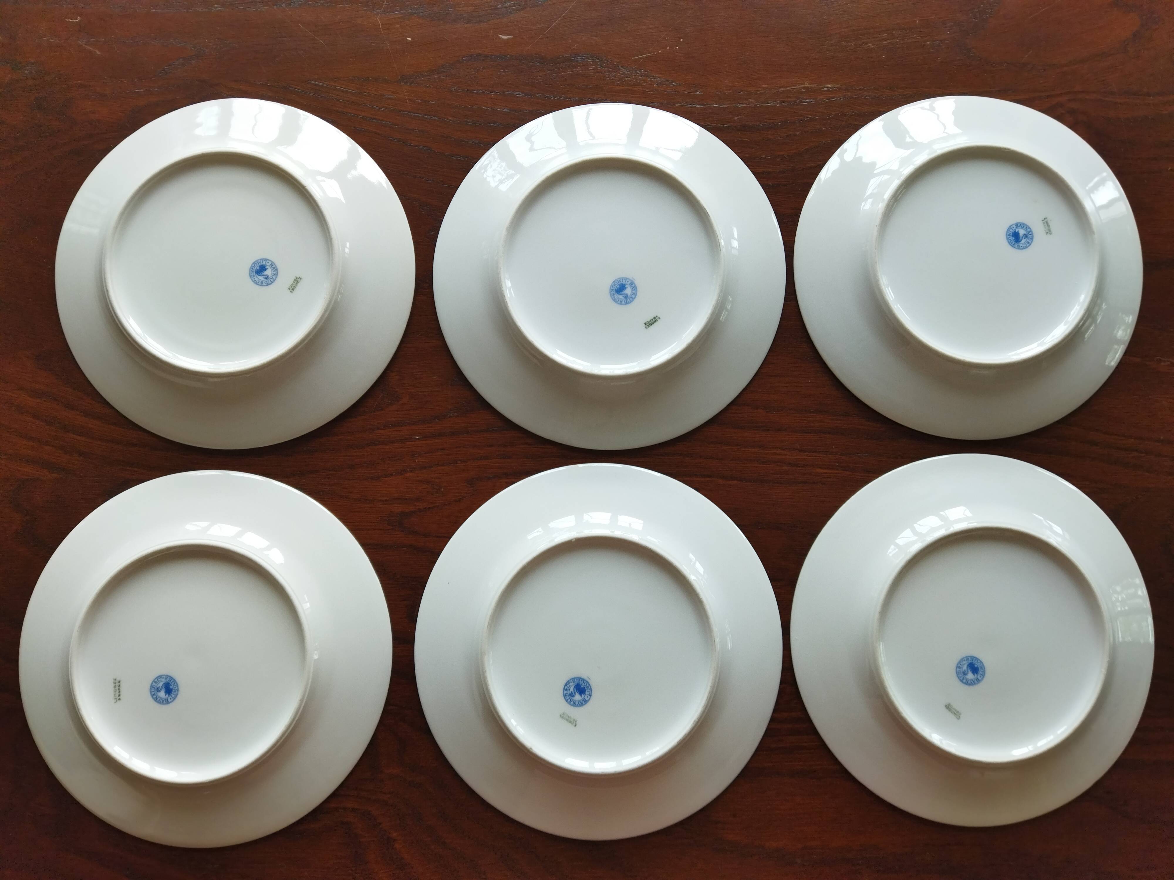 11 assiettes à dessert Raynaud vintage