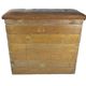 Antique wooden and leather gymnastic box with a jumping hill, 1930er