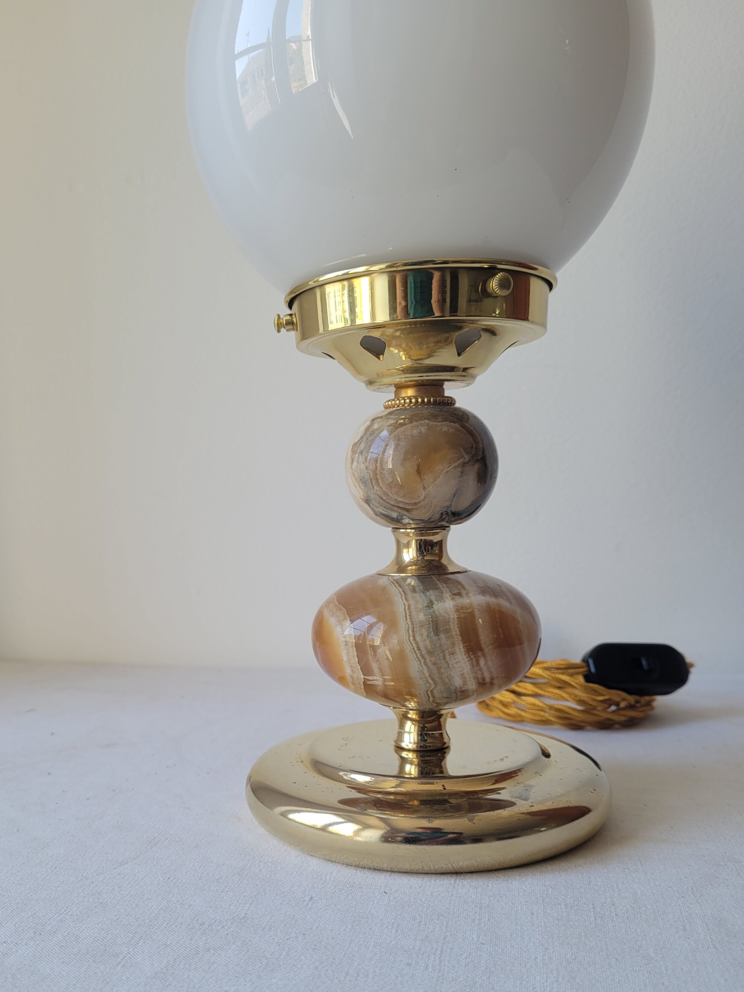 Onyx and opaline lamp