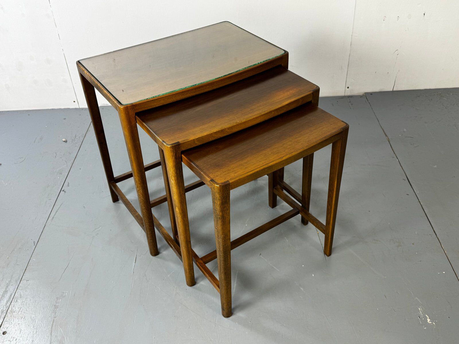 Set of vintage Danish modernist nesting tables from the mid-century, 1960s, set of 3.