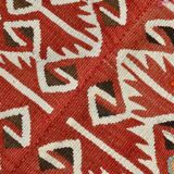 6x14 Kilim Warm Earthy Tons Long Wide Handmade Kilim Rug, 183x416 Cm