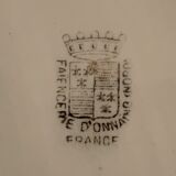 Pair of floral ravines in ancient earthenware Onnaing and CM Paris model Clovers