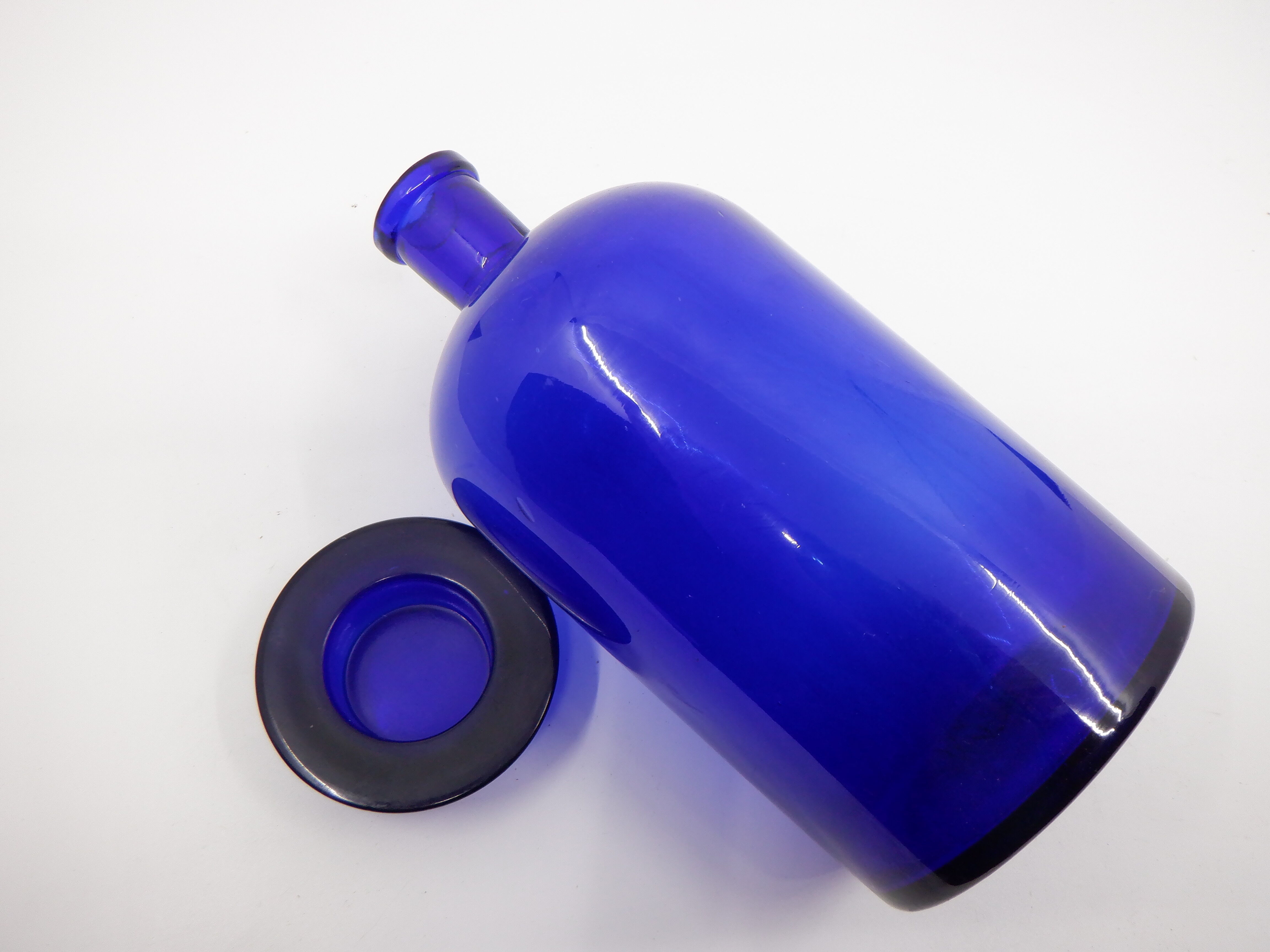 Blue apothecary bottle