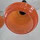 Pair of orange Opaline pendant lights, 1970s