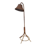 Vintage rattan floor lamp