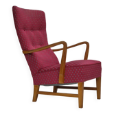Fauteuil scandinave, très bon état d'origine, bois de frêne.