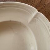 Large serving or presentation dish in beige ceramic - vintage