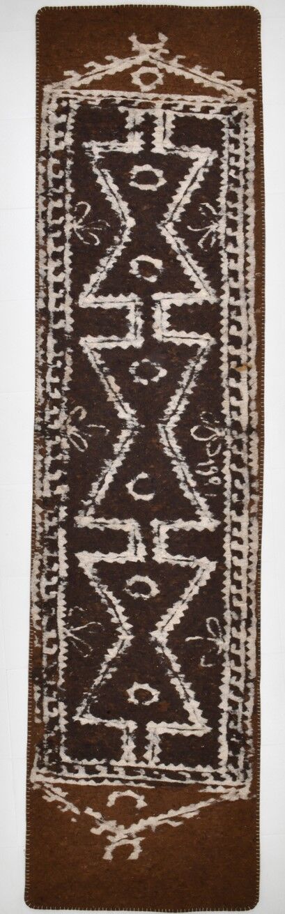 3x13 unique anatolian vintage runner rug,101x398cm