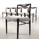 Chaises de salle à manger par Kai Lyngfeldt Larsen, ensemble de 6