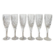6 crystal flutes from Slovakia.