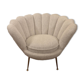 Fauteuil «  Coquillage » vintage Italien des années 60