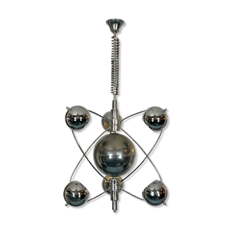 Lustre satellite chromé de Goffredo Reggiani des années 60