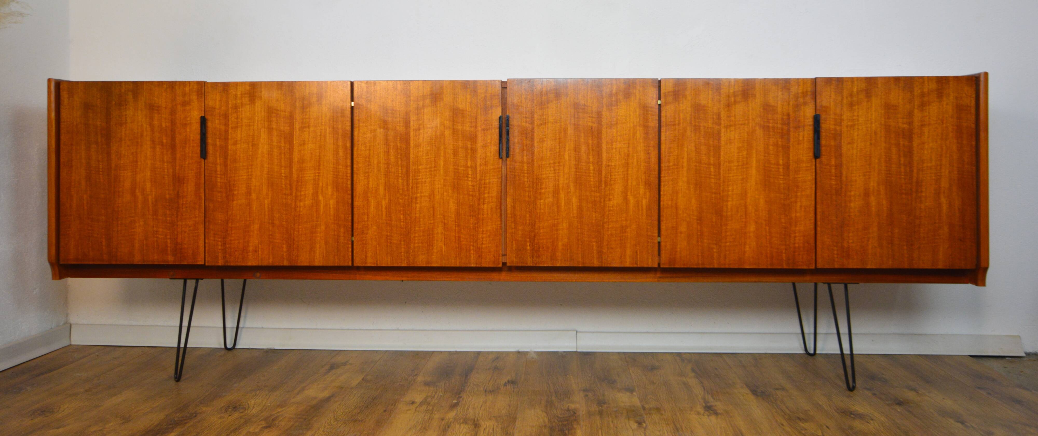 Scandinavian teak sideboard and “pin” legs