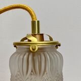 Vintage tulip walker in frosted glass