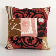 Vintage embroidered cushion cover 46x46 cm