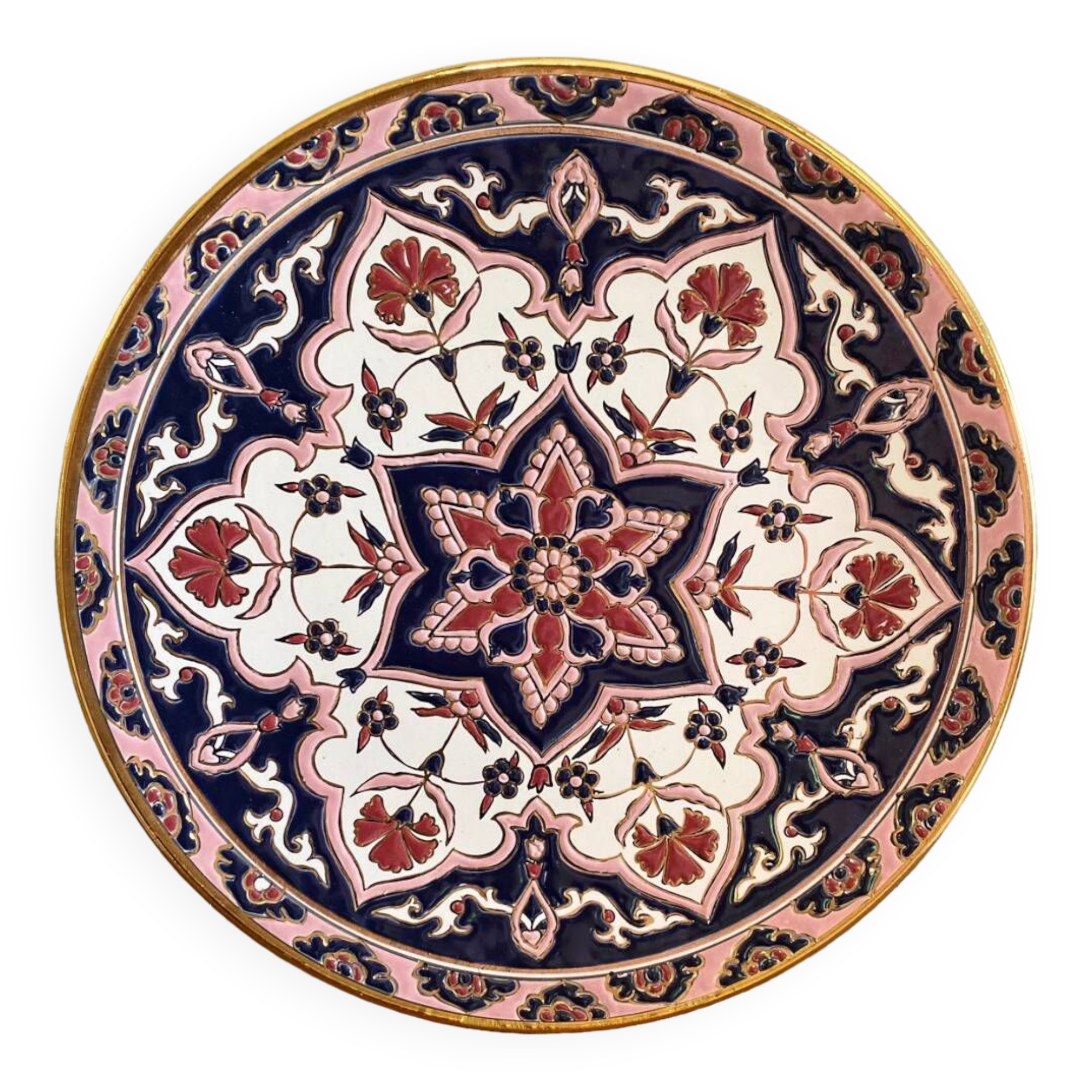 Enameled plate