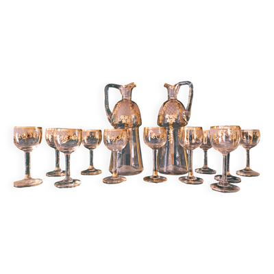 Baccarat service à liqueur Art Nouveau