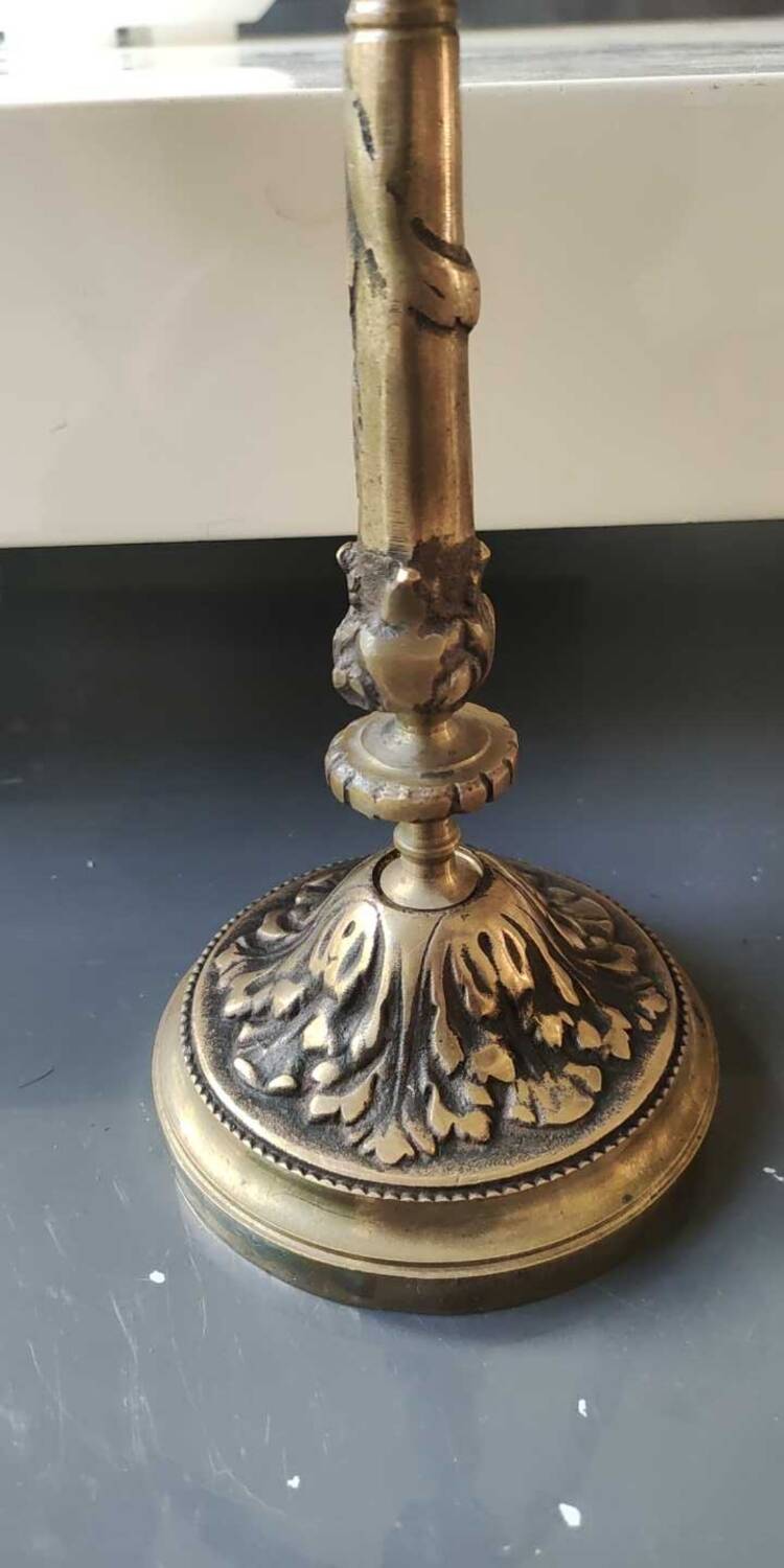 Pair of 3-arm curved chandeliers. Baroque/Rocaille style.