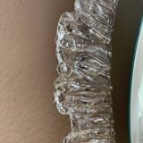 Ice glass acrylic mirror with lighting 1960s