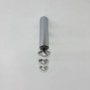 Set of 3 minimalist chrome tube ceiling / wall lamps, 1970s