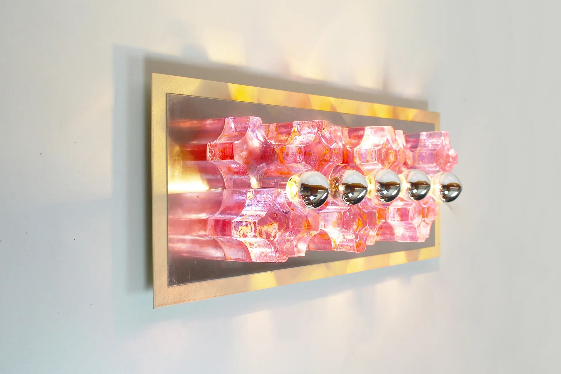 XXL 70s wall lamp by Albano Poli for Poliarte