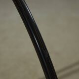 Red Plywood and Curved Metal Frame Chair