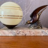 Vintage bird art deco lamp