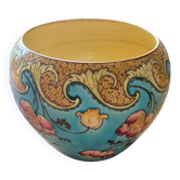 Cache pot en faïence émaillée
