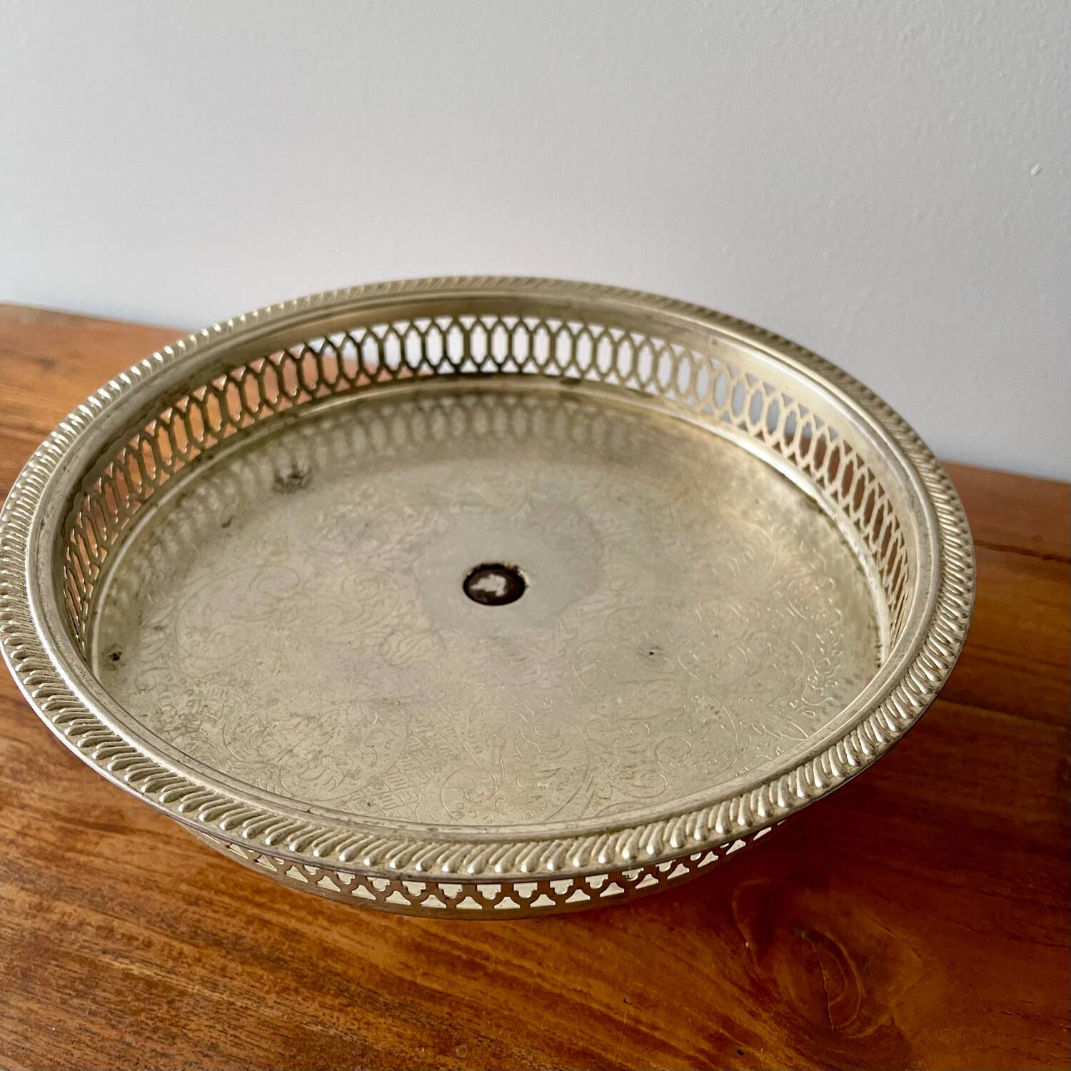 Silver-plated fruit bowl