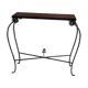 Console fer forgé et bois