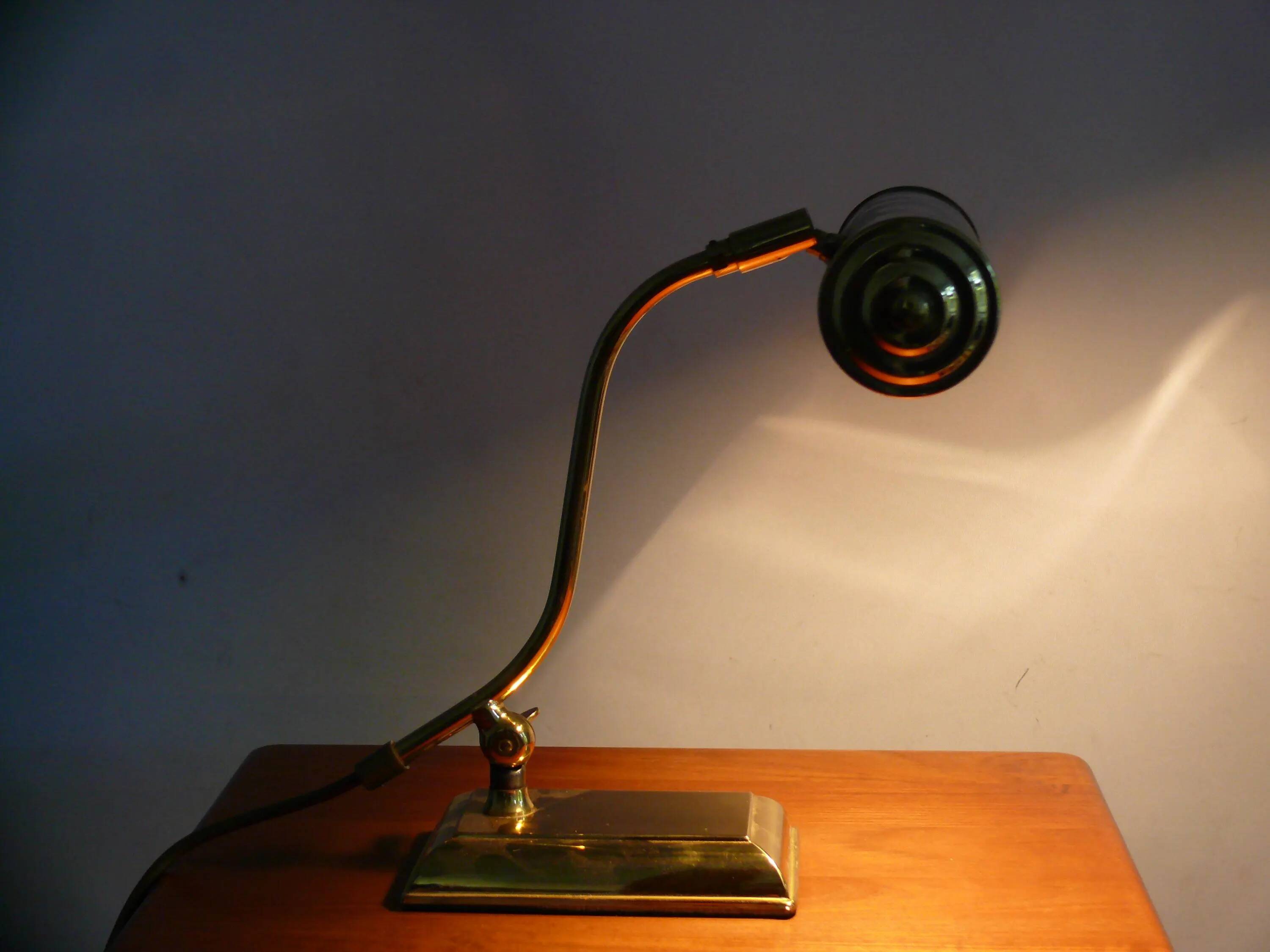 Lampe de piano en laiton, Sölken, années 1970