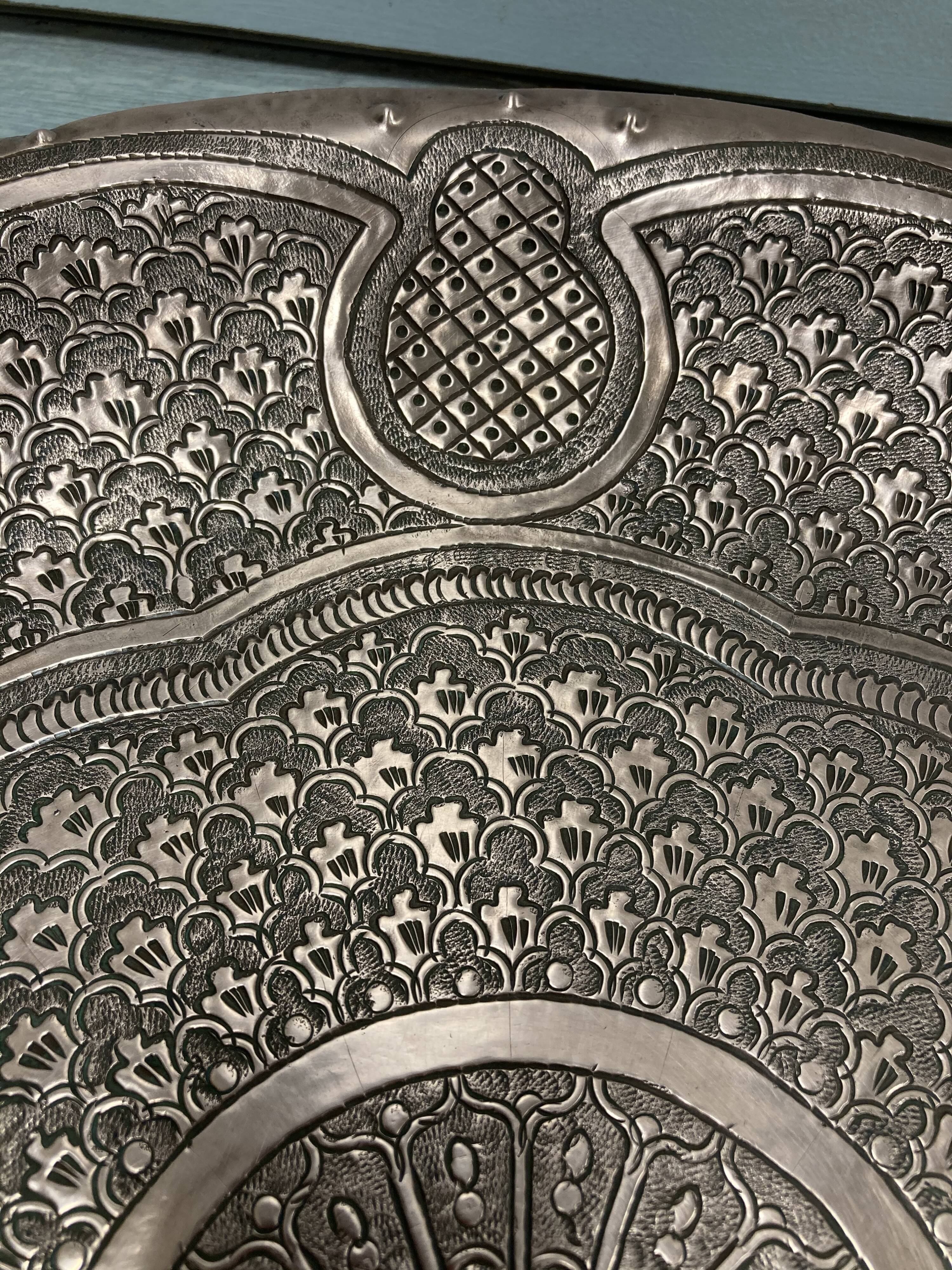 Copper oriental tray