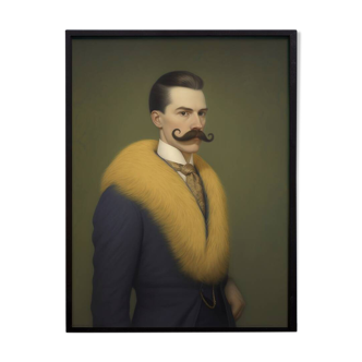 Old portrait - “Les moustachu-es” series