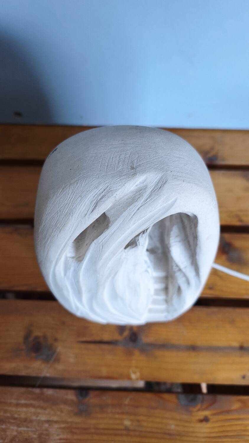 Cave lamp in Chavigny stone - Arsène Galisson