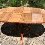Extension rattan table circa 1960
