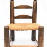 Mulched low chair, known as fireplace chair brutalist style