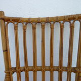 4 rattan chairs 50-60's