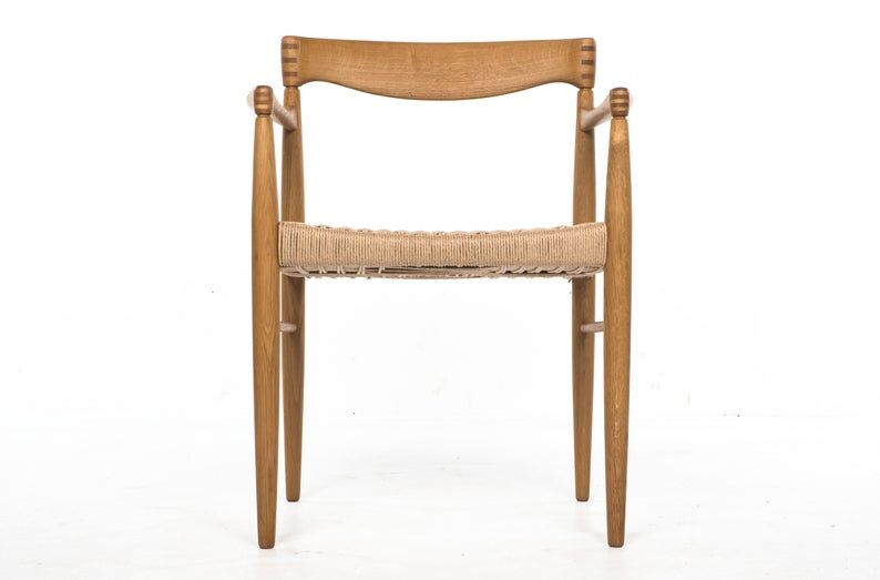 Chair by Henry W. Klein Bramin Oak with a new paper cord
