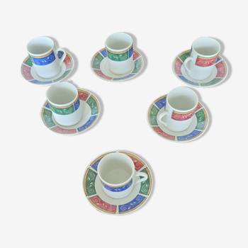 6 coffee cups with saucer