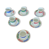 6 coffee cups with saucer