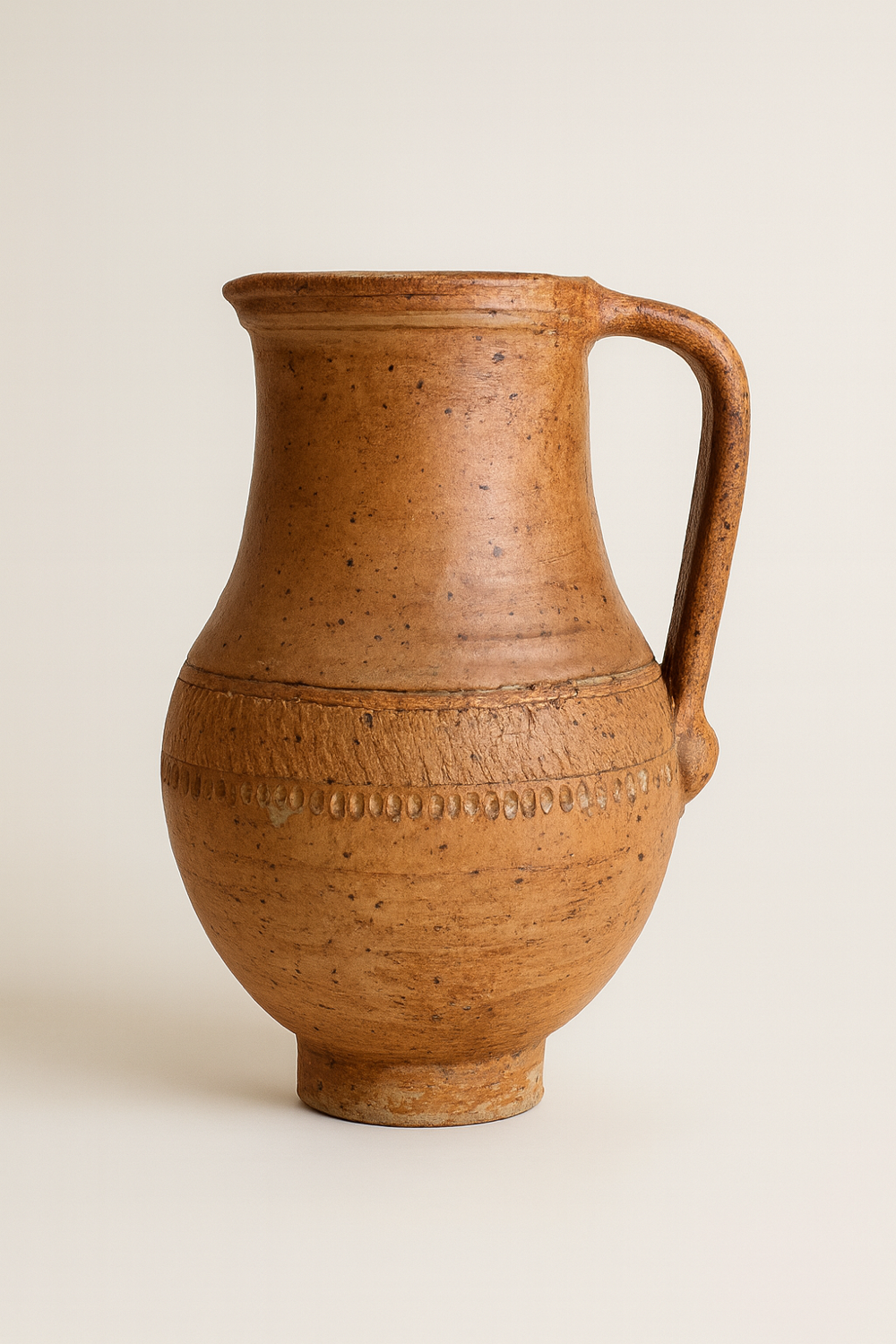 Stoneware carafe signed La Hulotte Caylus