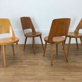 Set of 4 chairs Baumann Mondor 60s bistro