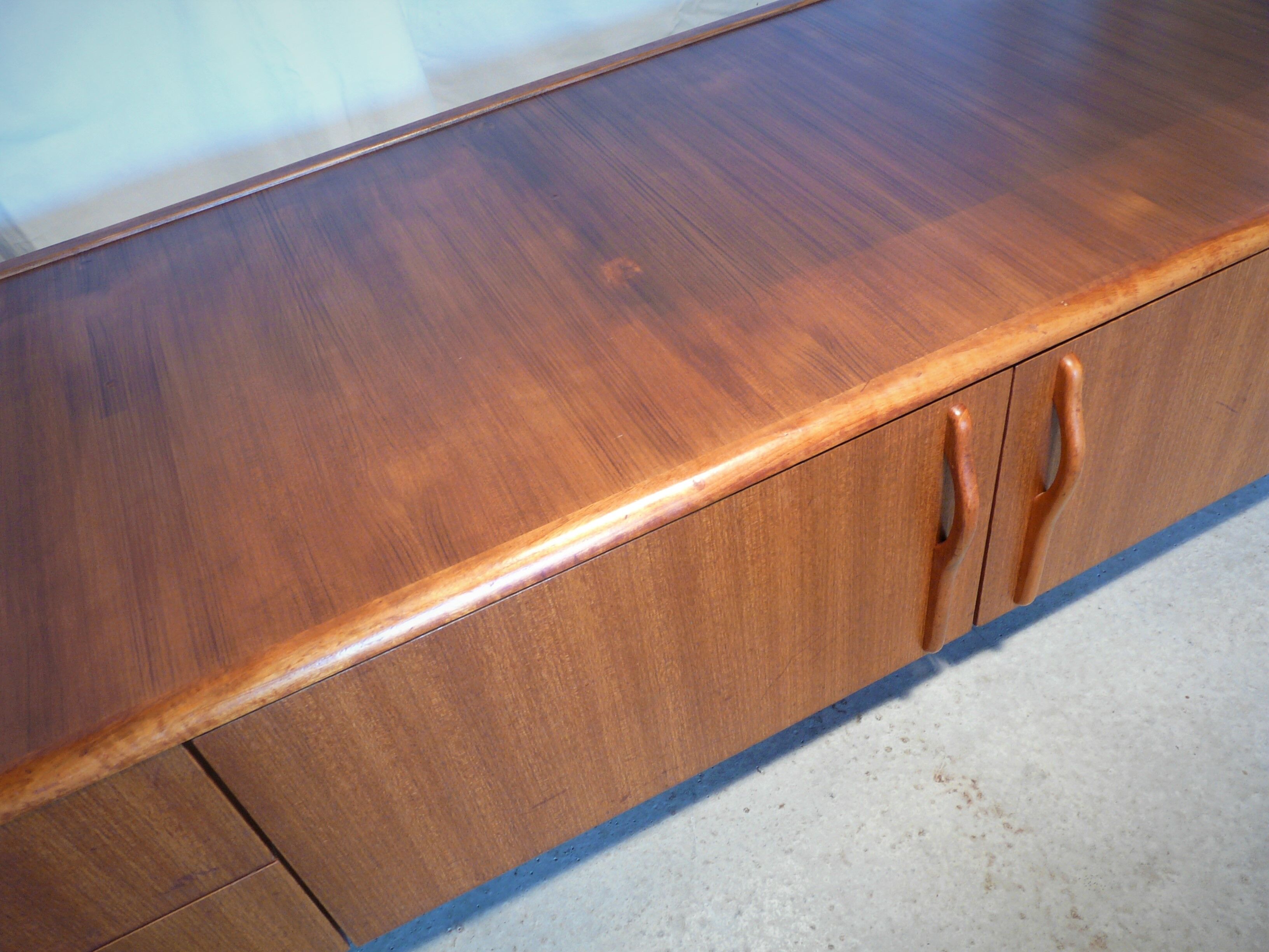 Vintage Scandinavian teak bass row