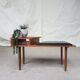 Vtg Mid Century Teak Vinyl Hallway Telephone Chair Table Bench Stool Danish 70s