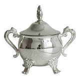 Antique shiny metal sugar bowl